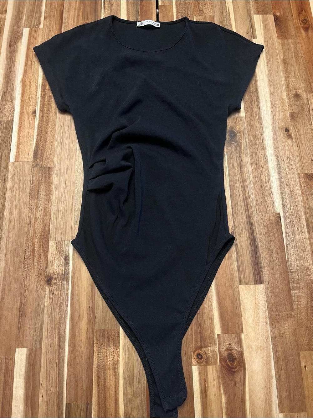 Zara Black Bodysuit with Open Back Cut Out
